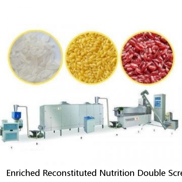 Enriched Reconstituted Nutrition Double Screw Artificial Rice Food Making Machine Processing Equipment Line